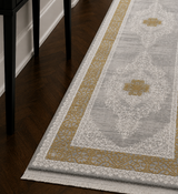 Kervan Rug Ak7114 Grey/Gold Hallway Runner