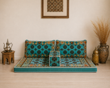 Arabian Majlis & Divan Set (Floor Cushions) Aqua Elegance