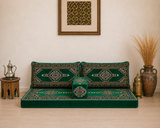 Arabian Majlis & Divan Set (Floor Cushions) Green
