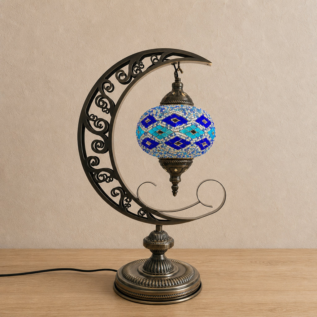 Crescent Moon Lamps - Blue 3
