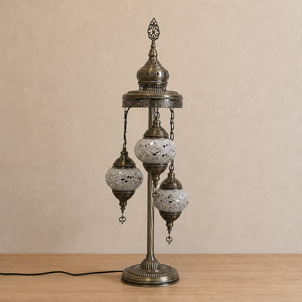 Turkish Floor Lamps 3 Pieces - White
