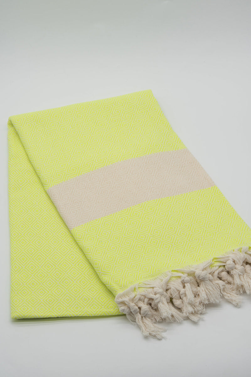 Turkish Cotton Towel - Neon Green
