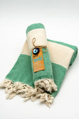 Turkish Cotton Towel - Green