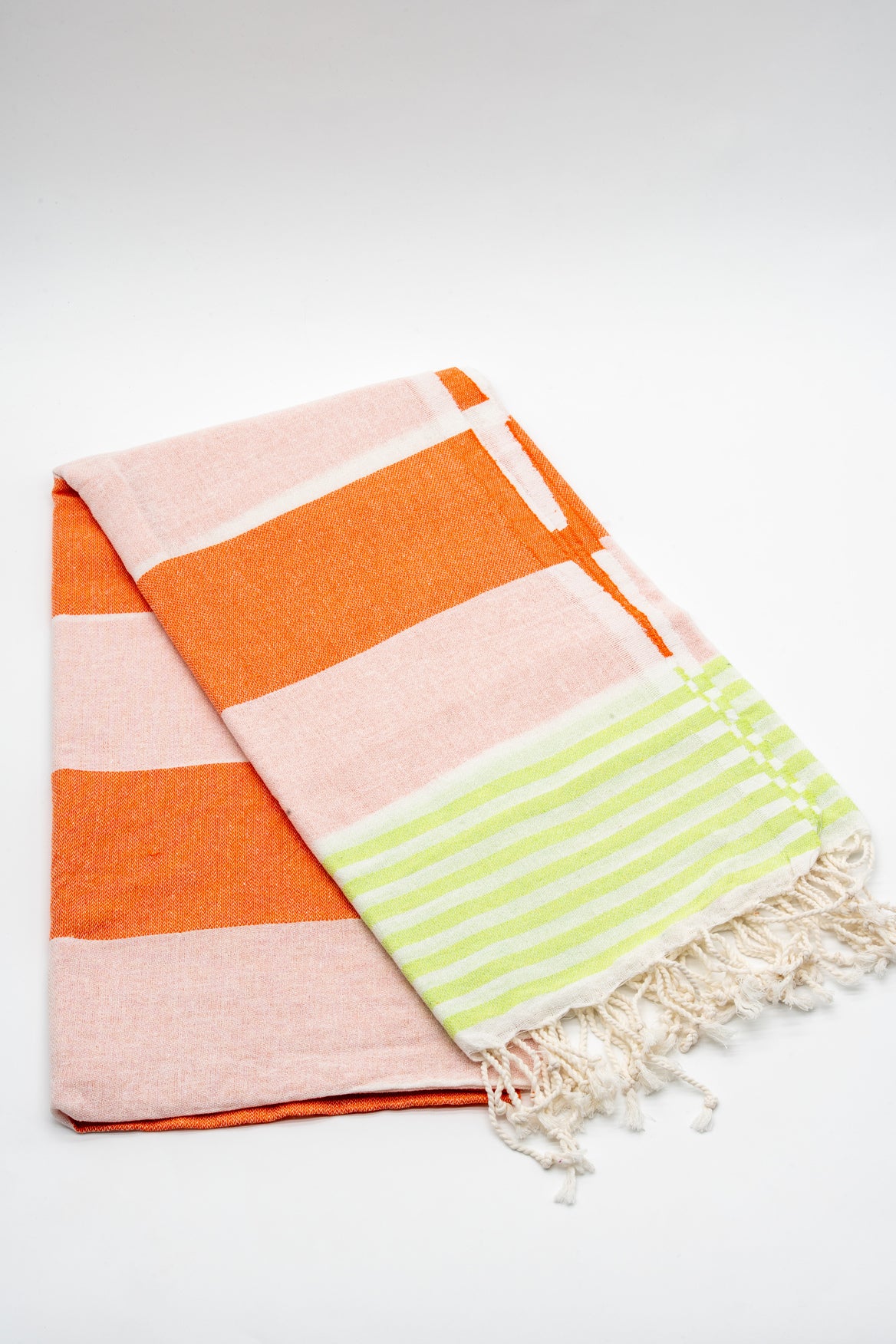 Sultan Series Turkish cotton peshtemal unfolded to show weave, softness and colour detail