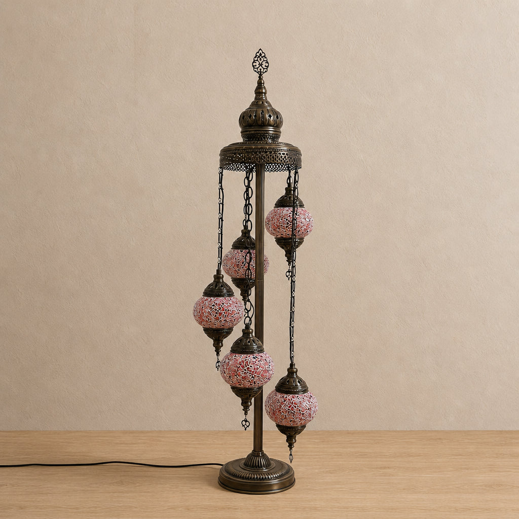 Turkish Floor Lamp with 5 Globes - CR2