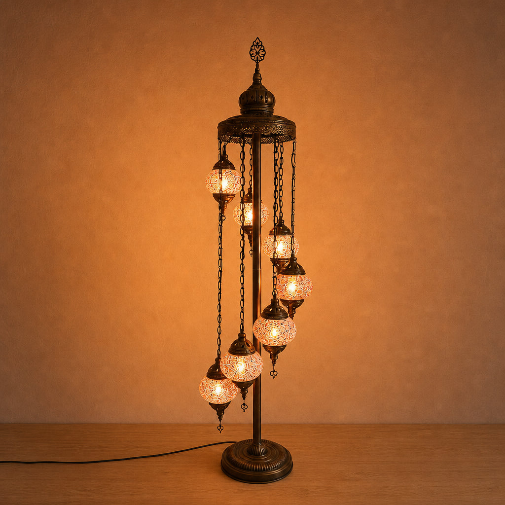 Turkish Floor Lamp with 7 Globes - CR2