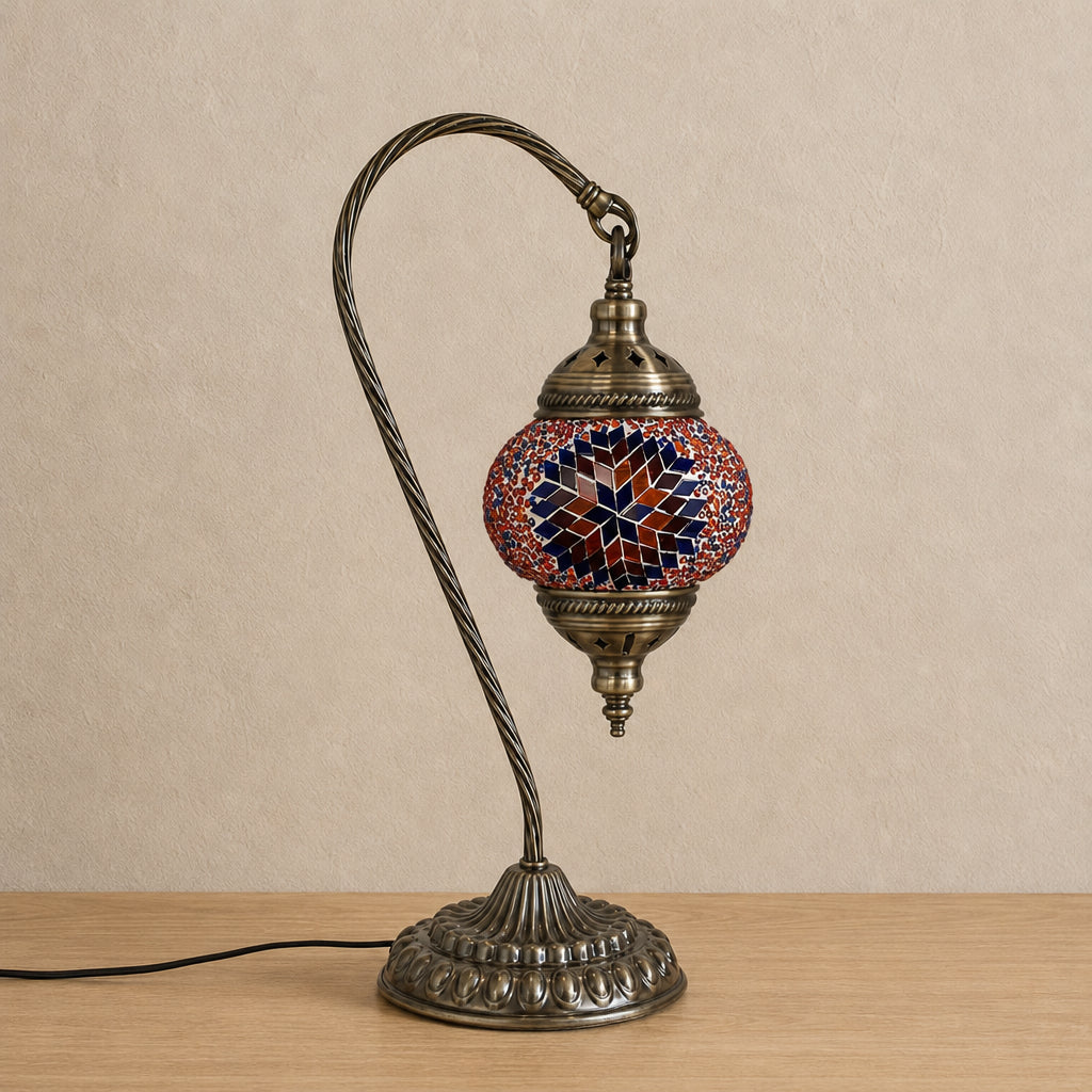 Swan Lamps Mosaics - Multicolour Blue Star