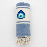 Evil Eye Print Turkish Cotton Towel
