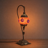 Swan Lamps - Red Blue Flower