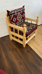Single Cushion Set Maroon Classic with Chair