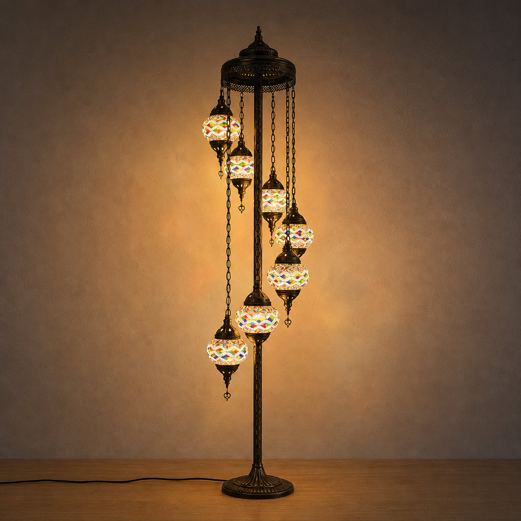 Turkish Floor Lamp with 7 Globes - RDM2