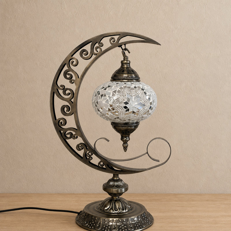 Crescent Moon Lamps - White Star