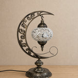 Crescent Moon Lamps - White Star — unlit