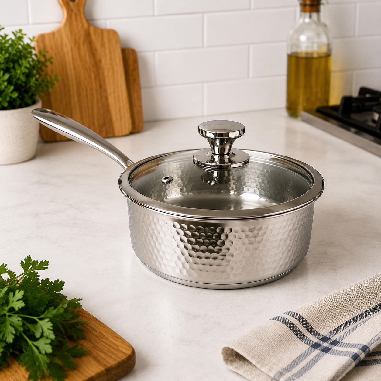 Hammered cookware set