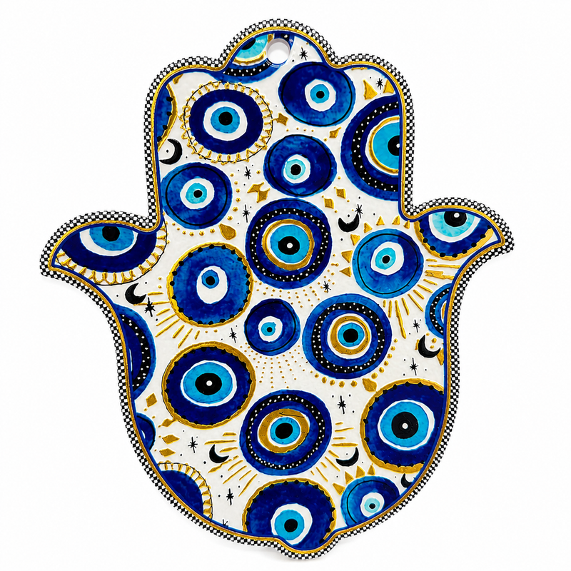 Evil Eye Hamsa Decor with Stand