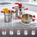 Hascevher 7L Stainless Steel Pressure Cooker Set
