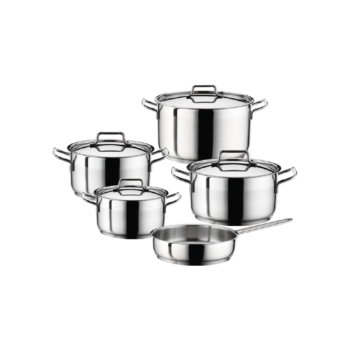 Hascevher Anett 9pc Stainless Steel Cookware Set