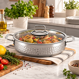 Hascevher Serra 26cm Stainless Steel Shallow Pot