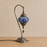 Swan Lamps - Blue Flower