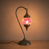 Swan Lamps Mosaics - Pink Crackle