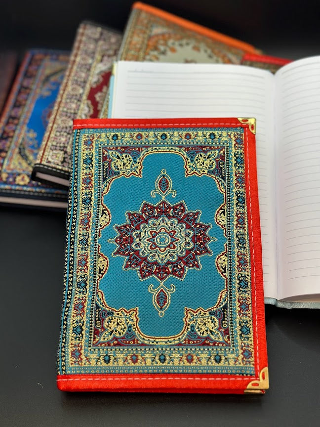 Handmade Turkish Fabric Notebook L - Blue Orange – Istanbul Authentic ...