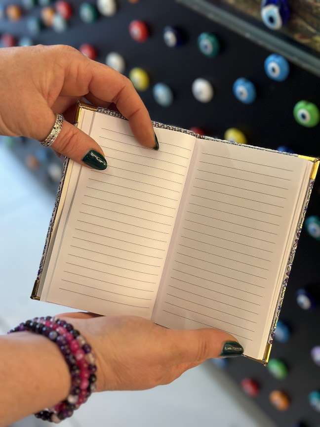Handmade Fabric Notebook S - Red Blue