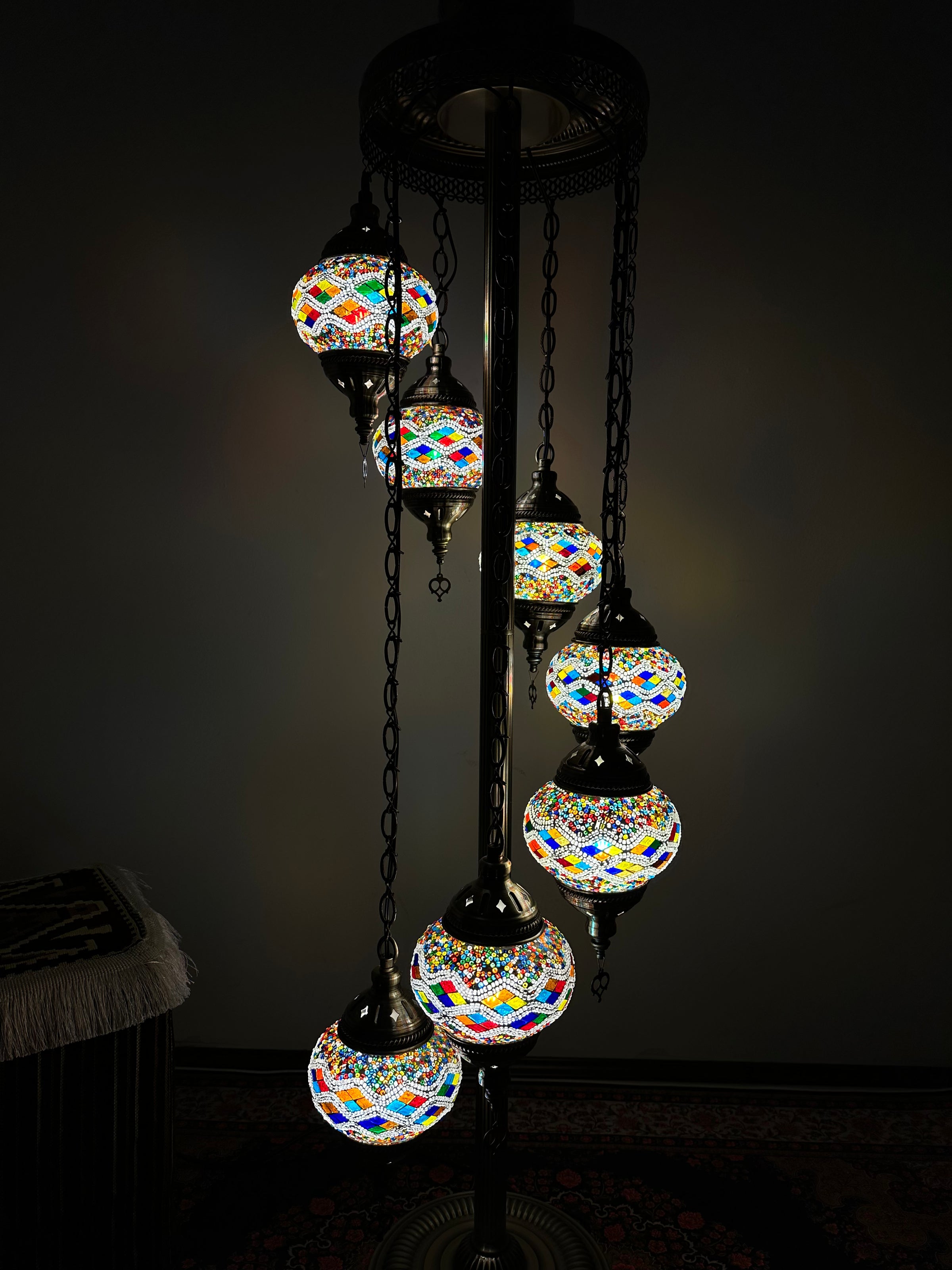 Turkish Floor Lamp with 7 Globes - RDM2