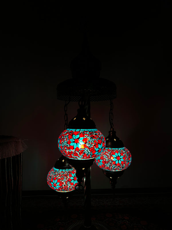Turkish Floor Lamp with 3 Globes - FC