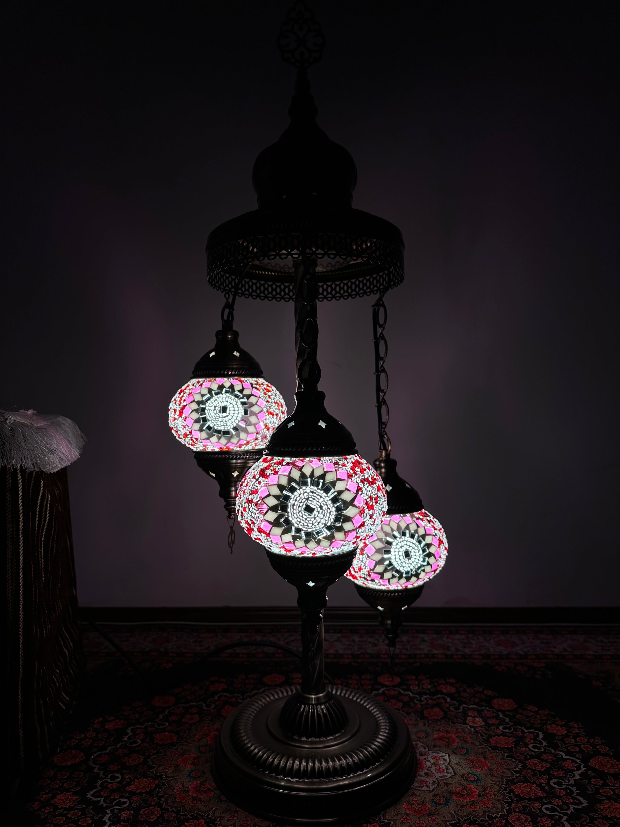 Turkish Floor Lamp with 3 Globes - VPX