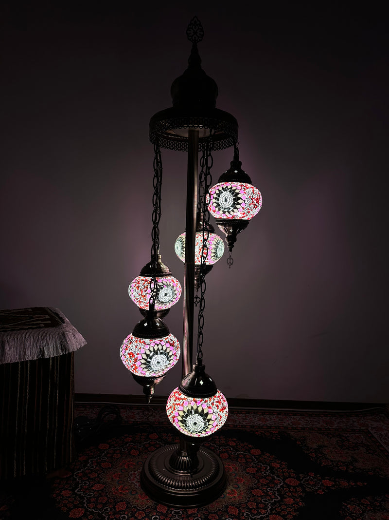 Turkish Floor Lamp with 5 Globes - Vpx