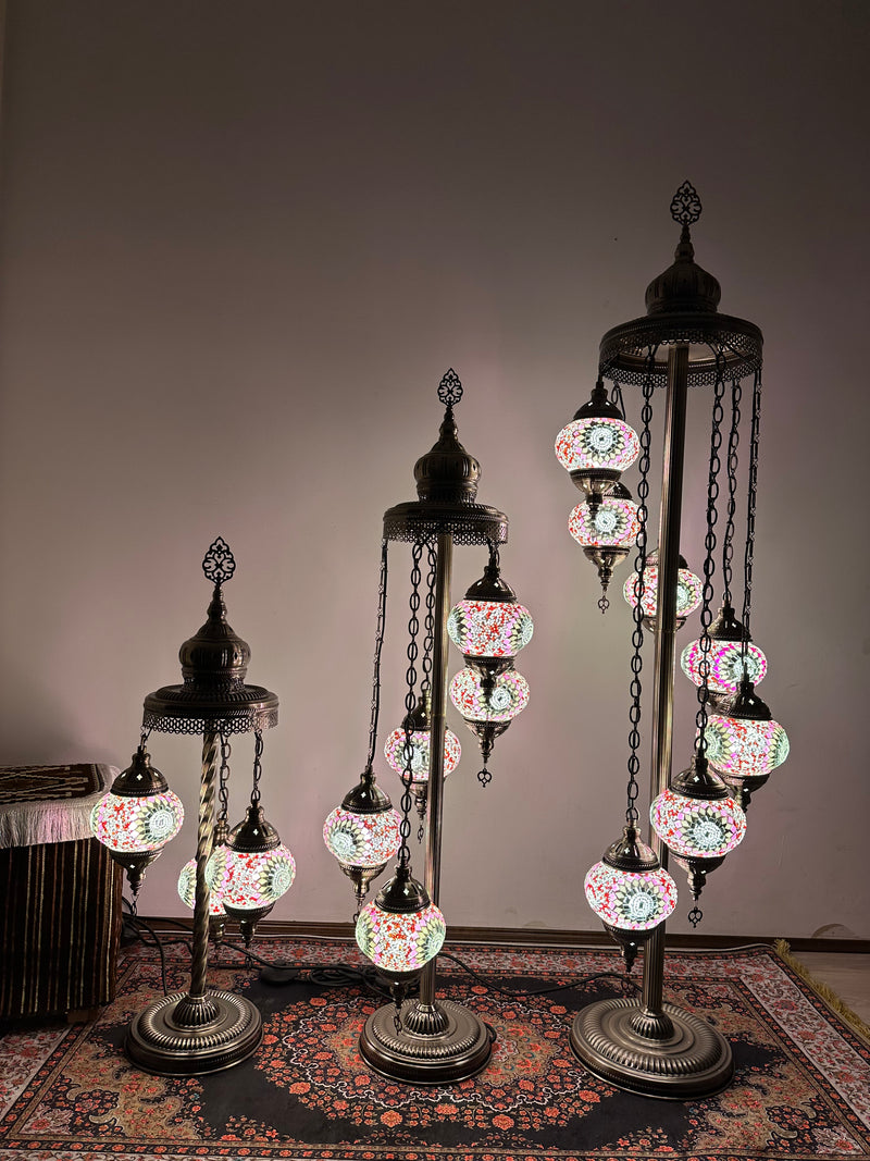 Turkish Floor Lamp with 7 Globes - Vpx