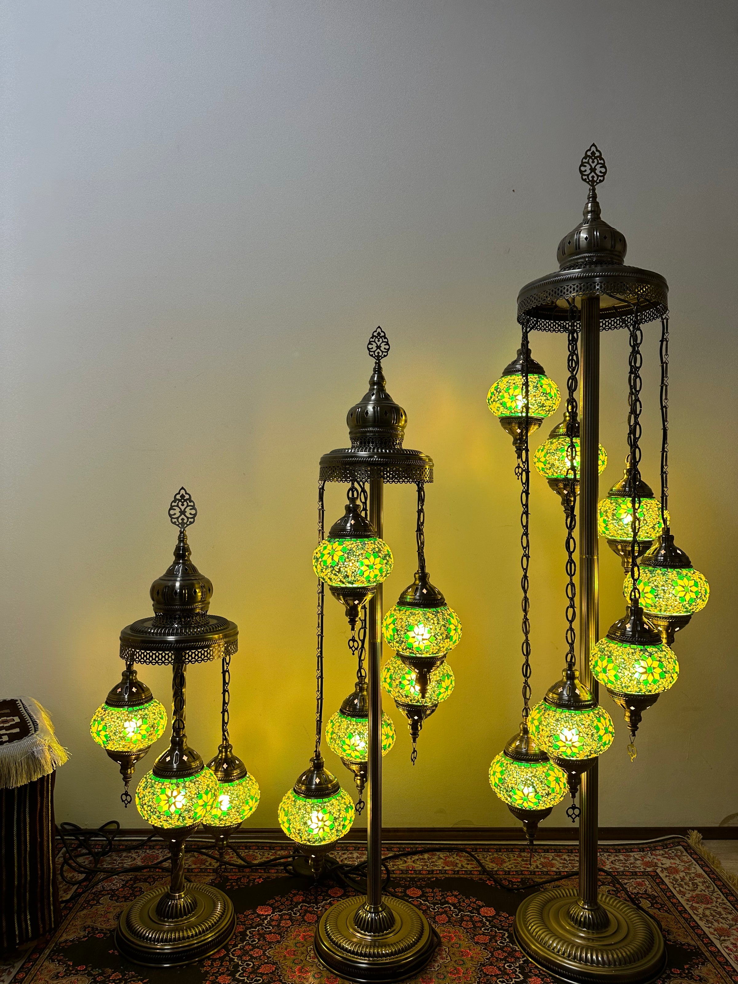 Turkish Floor Lamp with 7 Globes - FG
