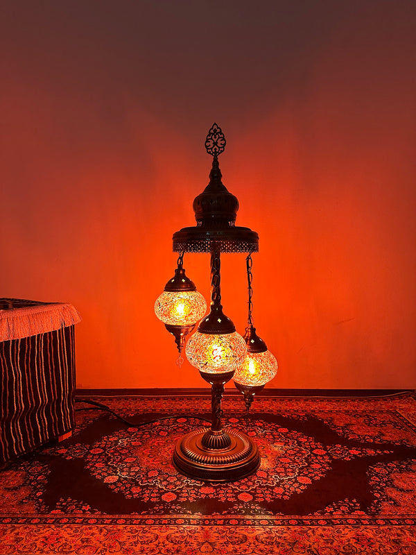 Turkish Floor Lamp with 3 Globes - CR2