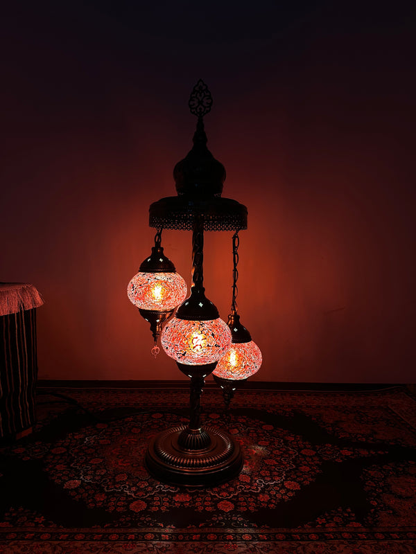 Turkish Floor Lamp with 3 Globes - CR2