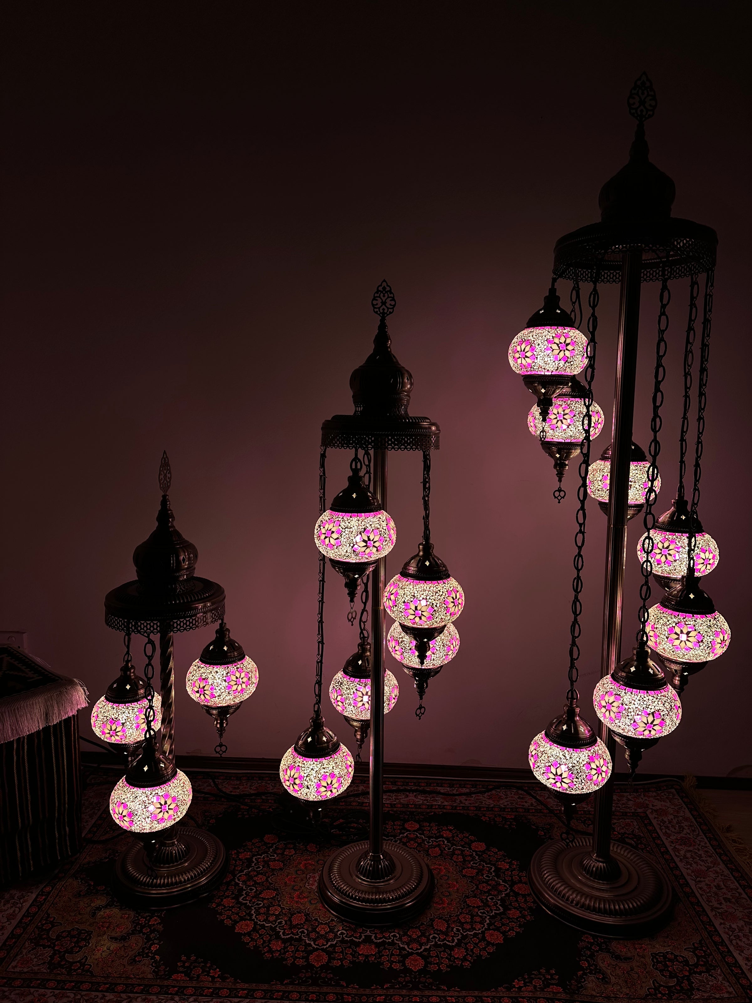 Turkish Floor Lamp with 5 Globes - FPP