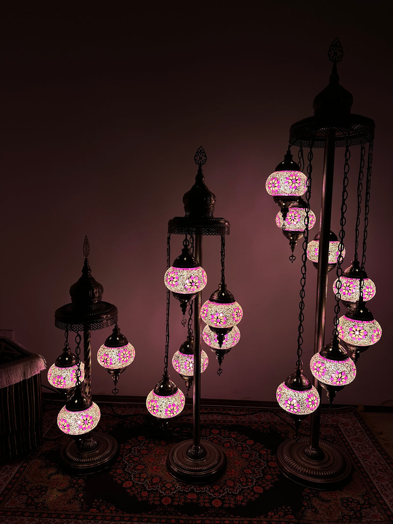 Turkish Floor Lamp with 5 Globes - Fpp