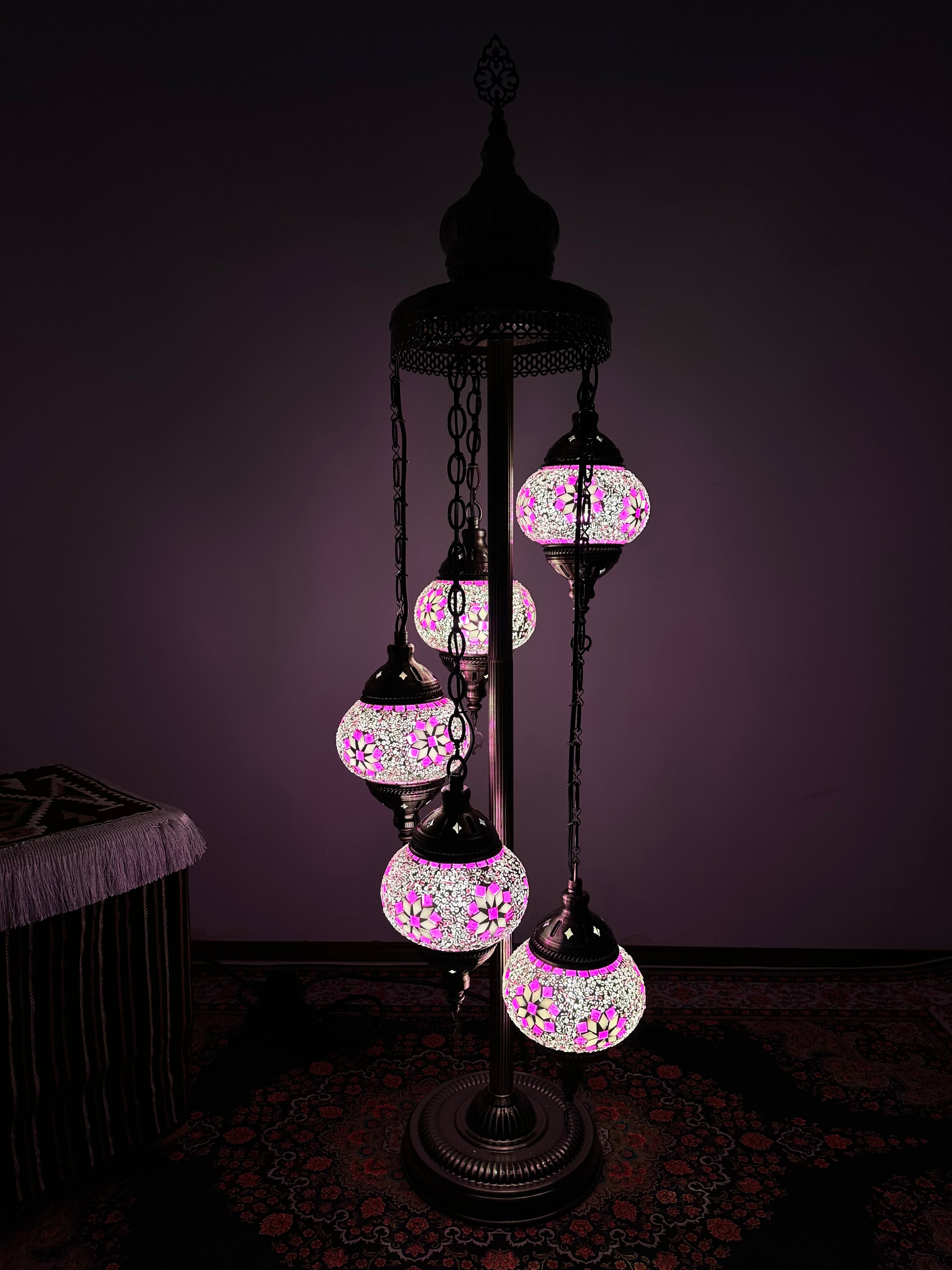 Turkish Floor Lamp with 5 Globes - FPP