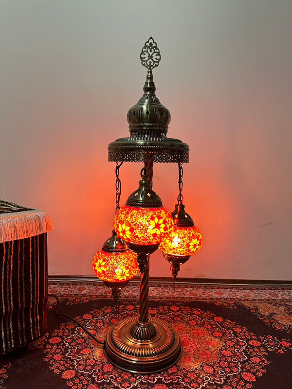 Turkish Floor Lamp with 3 Globes - FO