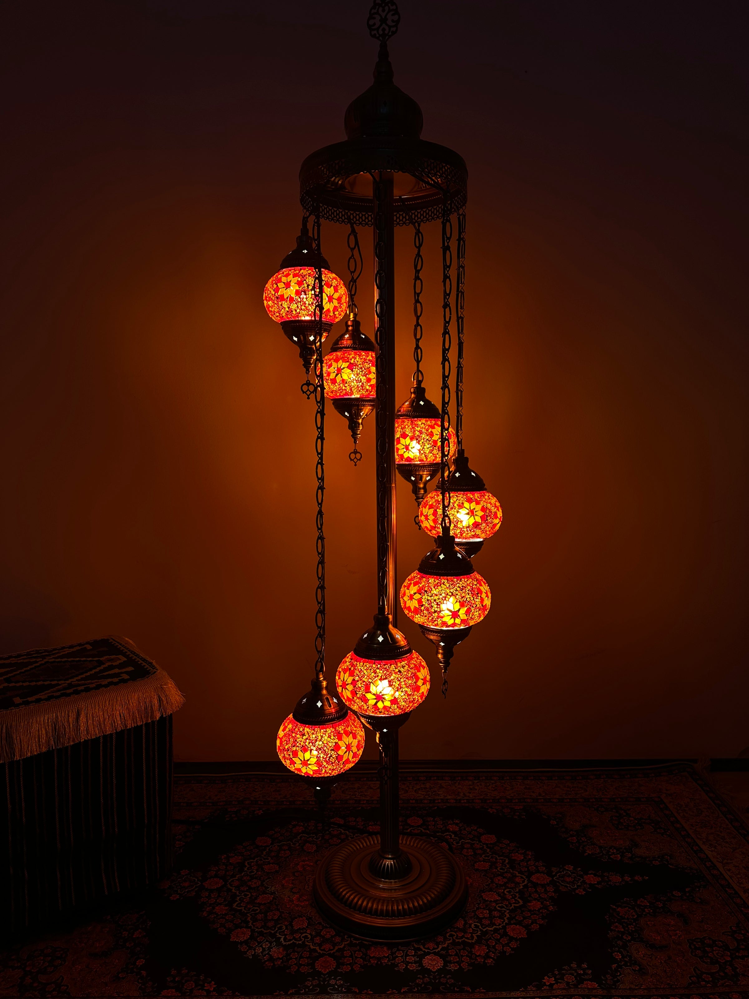 Turkish Floor Lamp with 7 Globes - FO