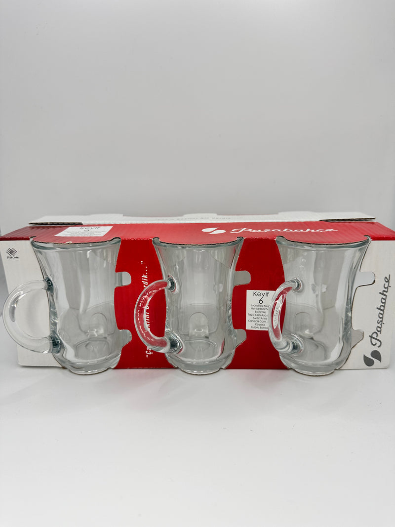 Handle Tea Glass Set (6 Pieces)