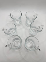 Handle Turkish Tea Glass Set - 6 Pieces
