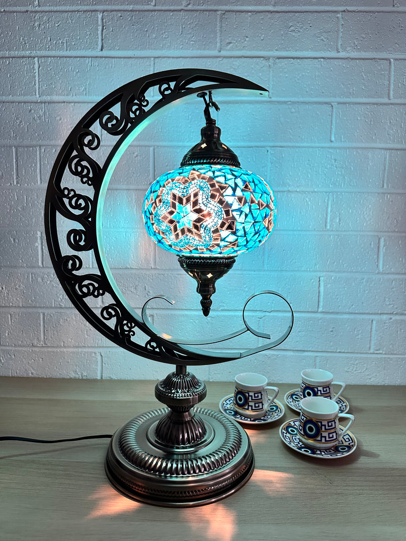 Crescent Moon Lamps Blue-2