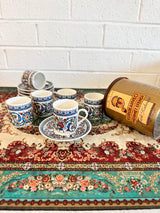 Iznik tile pattern coffee set
