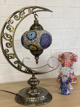 Crescent Moon Lamps- Blue Sun