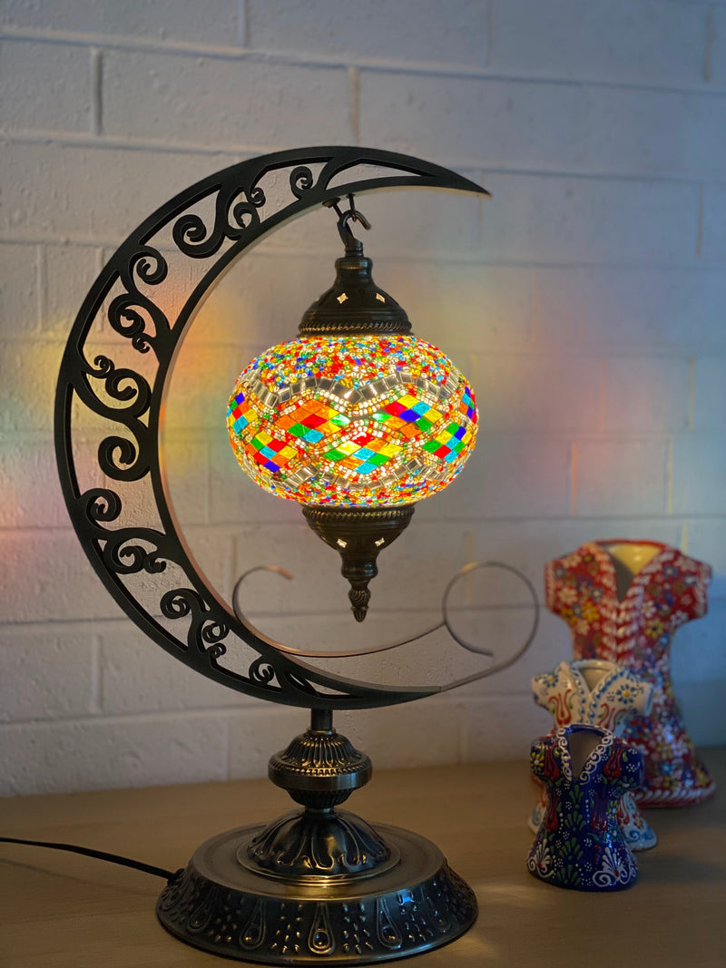 Crescent Moon Lamps- Rainbow