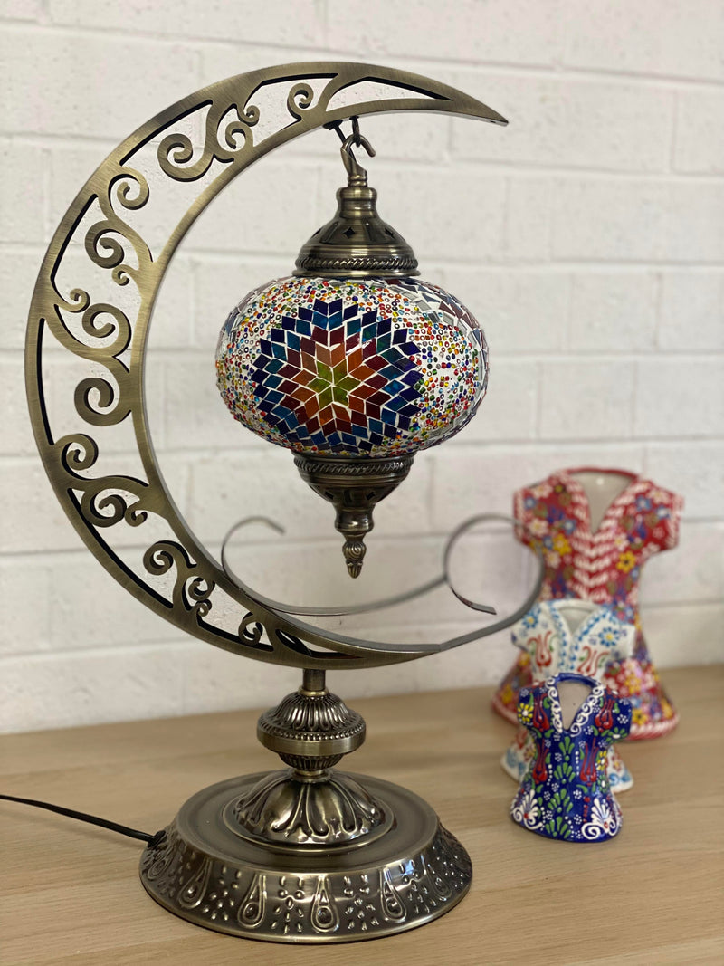 Crescent Moon Lamps- Rainbow Sun