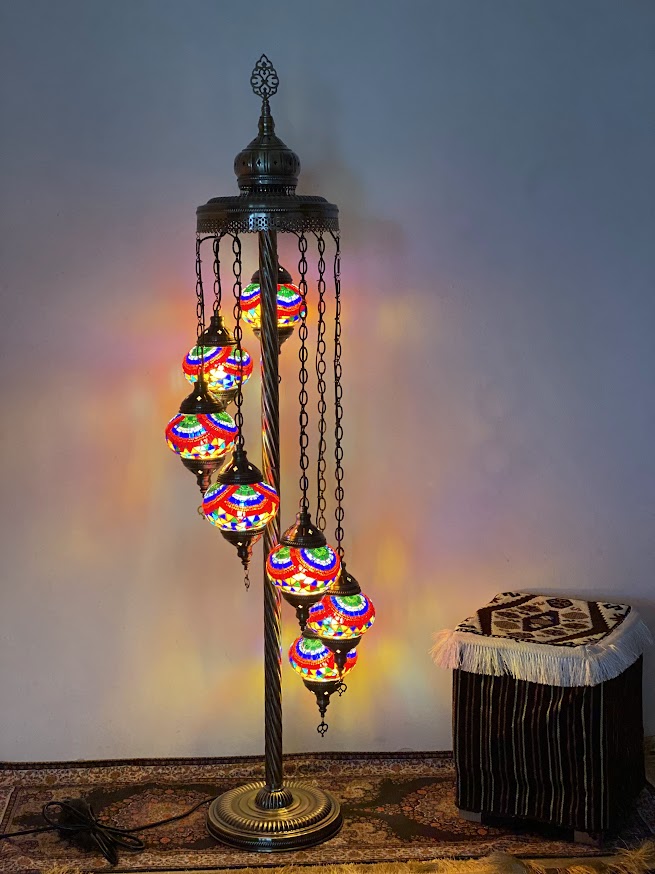 Turkish Floor Lamps- 7 pieces Multi Colour