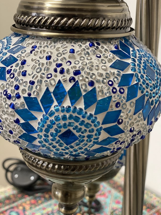Turkish Floor Lamps 3 pieces - Turquoise Flower