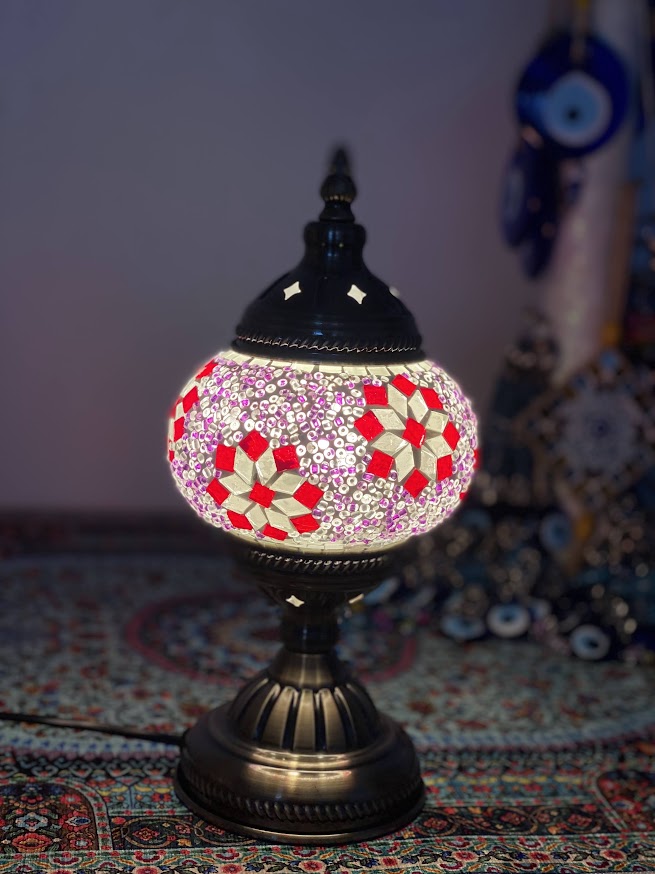 Table Lamps - Pink Red Flower