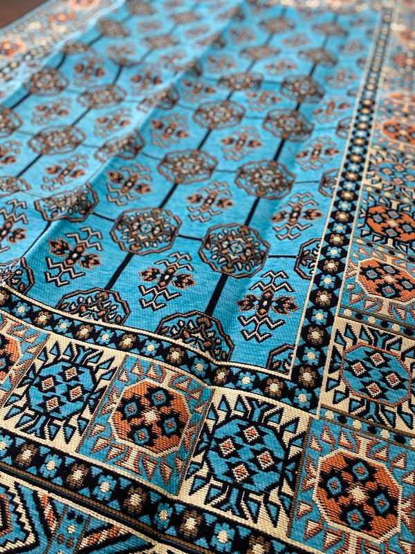 Turkish Cotton Rug Kilim- Turquoise